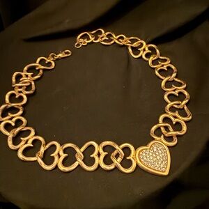 Gold Heart Link Necklace